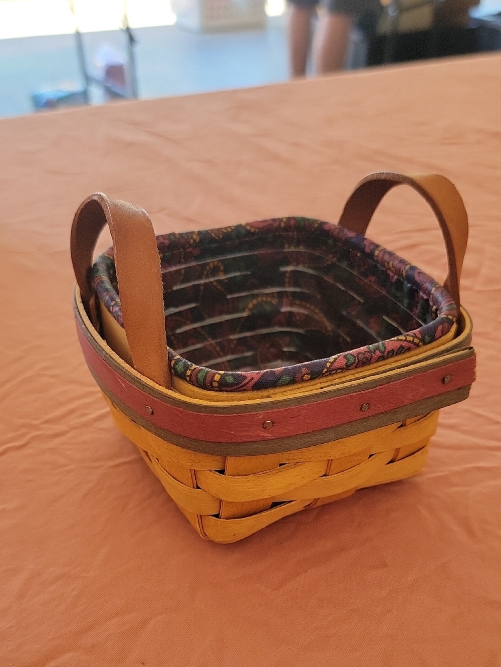 Longaberger Tee Basket with Protector, Fathers Day Liner